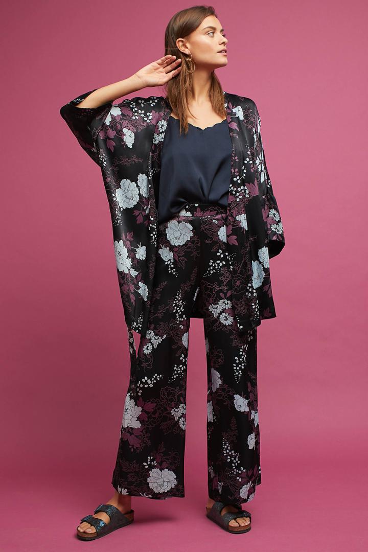 Anthropologie Arche Floral Wide-leg Pants