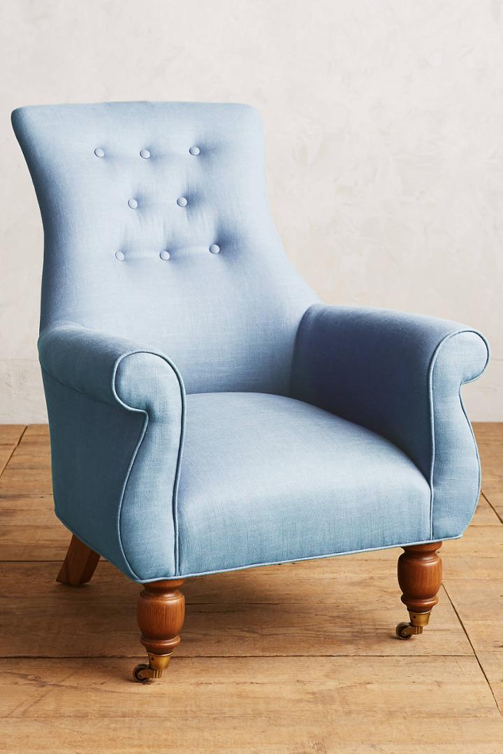 Anthropologie Linen Astrid Chair