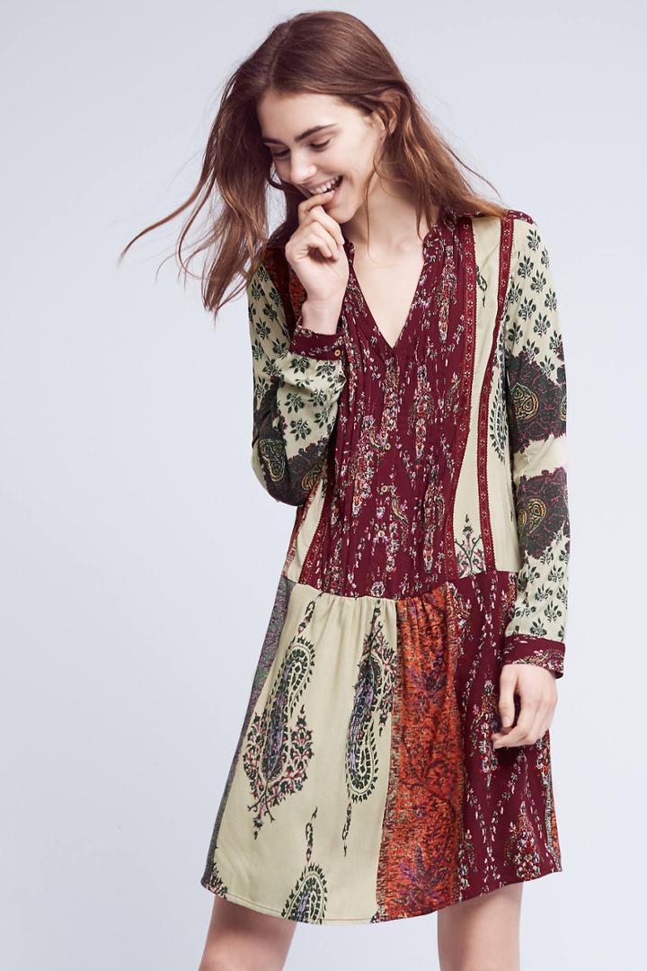 Tiny Patchwork Print Shirtdress