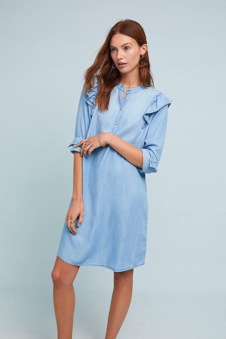 Cloth & Stone Ruffled Shirtdress