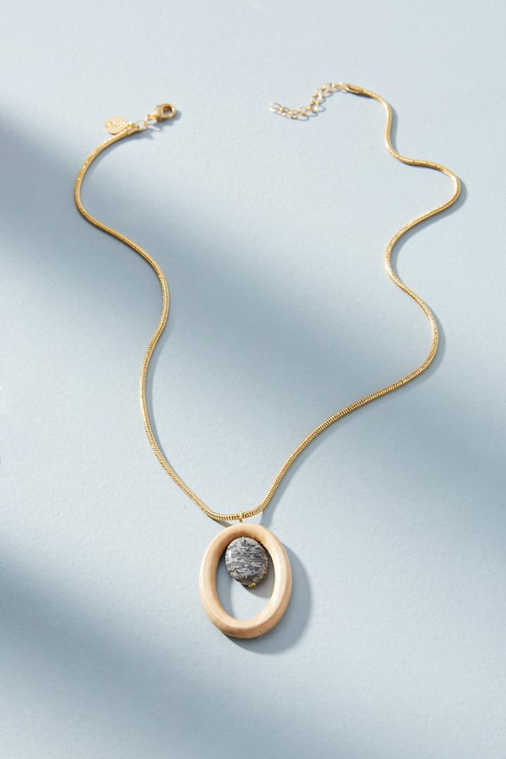 Sophie Monet Silver Lace Agate Necklace