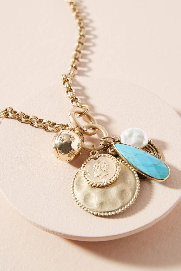 Anthropologie Clustered Charm Necklace