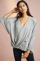 Anthropologie Surplice Hooded Poncho Pullover