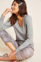 Anthropologie Cherie Puff-sleeved Sweater