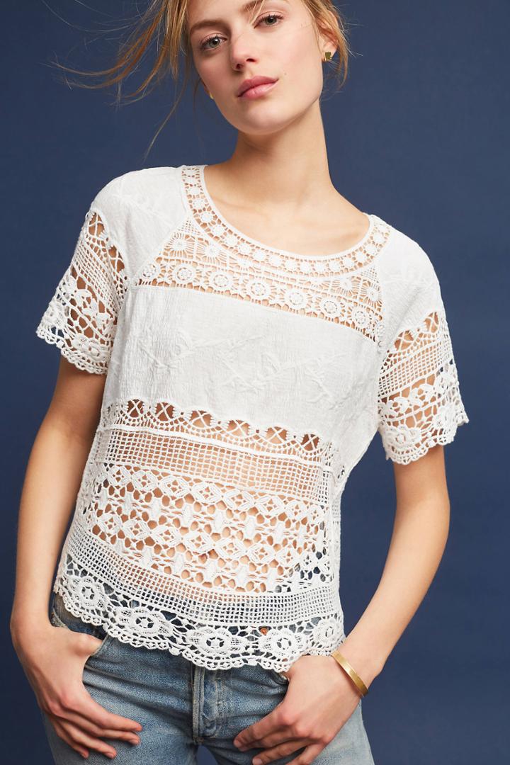 Deletta Marilyn Crocheted Top