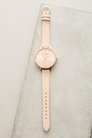 Olivia Burton Peachie Leather Watch