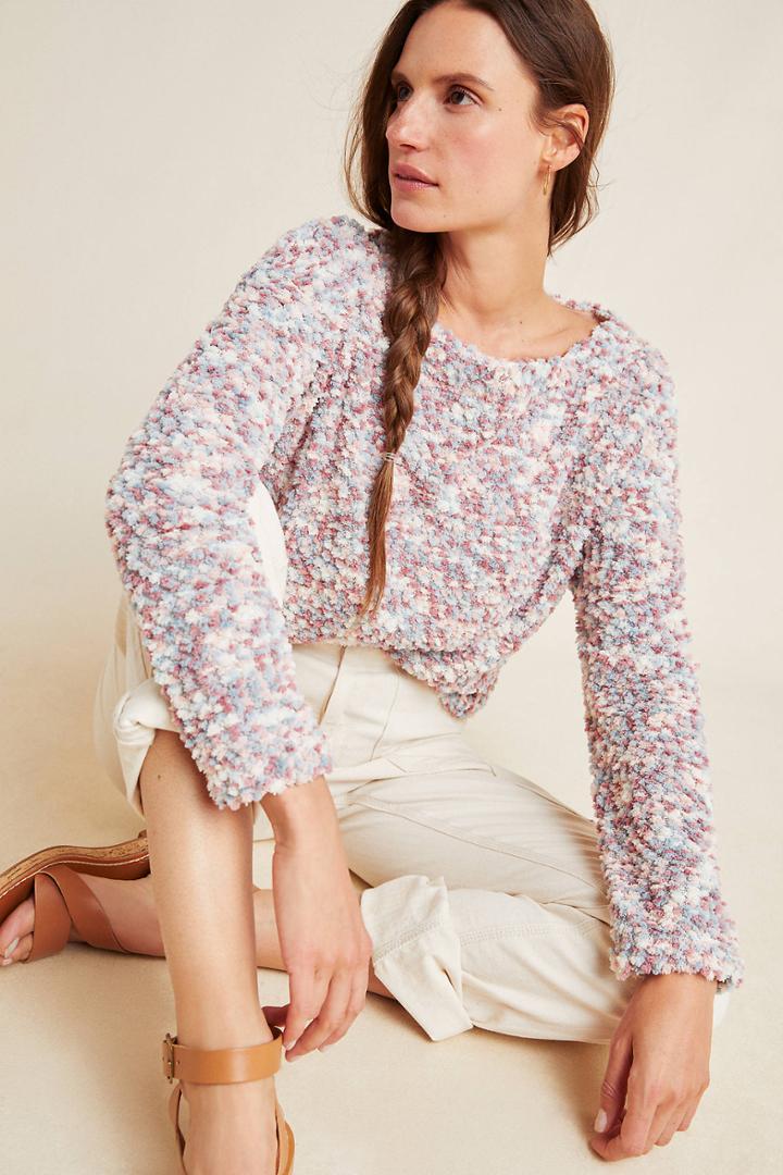 Anthropologie Estelle Boucle Knit Top