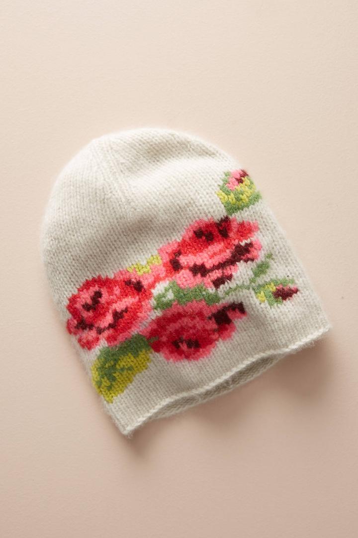 New Scotland Floral Cashmere Beanie