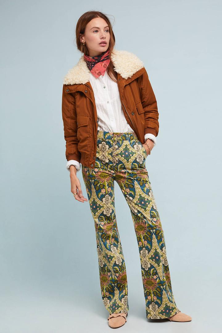 Pilcro And The Letterpress Pilcro Corduroy High-rise Wide-leg Jeans