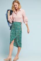 Plenty By Tracy Reese Checked Wrap Skirt