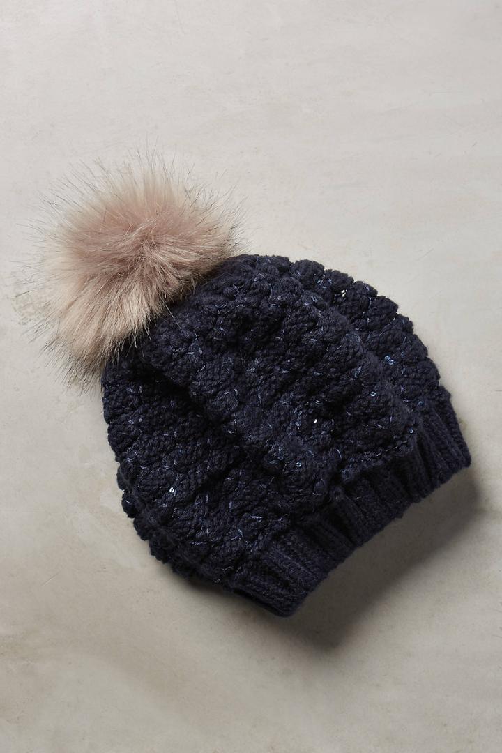 Anthropologie Pommed Sequin Beret