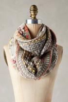 Anthropologie Alois Embroidered Infinity Scarf