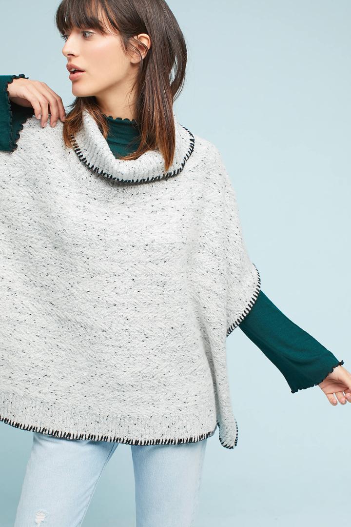 Bishop + Young Speckled Poncho Pullover