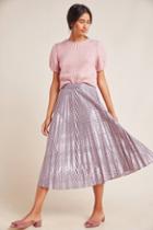 Foxiedox Rowan Pleated Gingham Midi Skirt