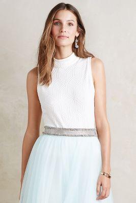 Anthropologie Diamond Mockneck Tank