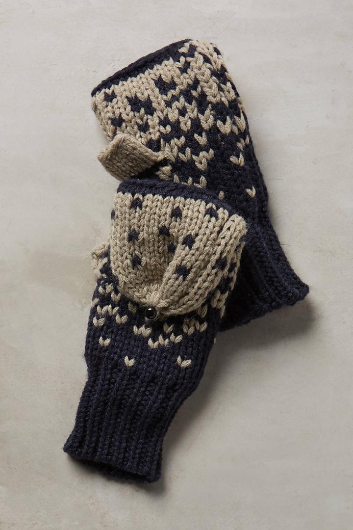 Anthropologie Nicola Knit Convertible Mittens