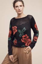 Plenty By Tracy Reese Knitted Rose Sweater