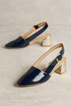 Vanessa Tao Pezenas Patent Slingbacks Navy