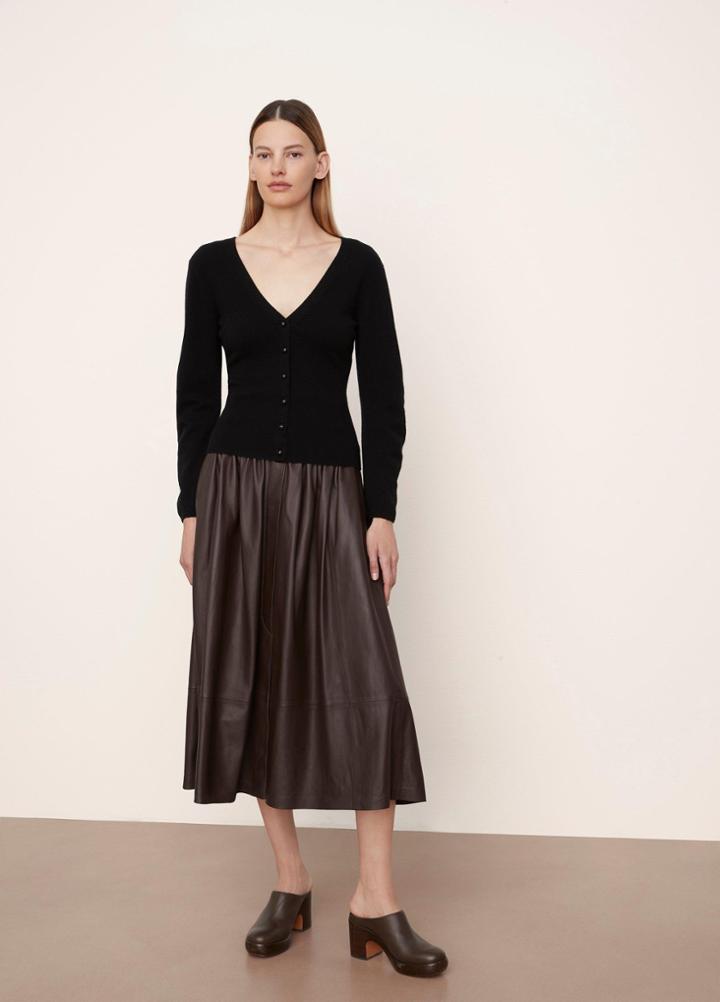 Vince Deep V-neck Button Cardigan