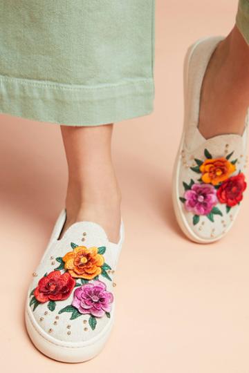 Soludos X Anthropologie Bahia Floral Sneakers