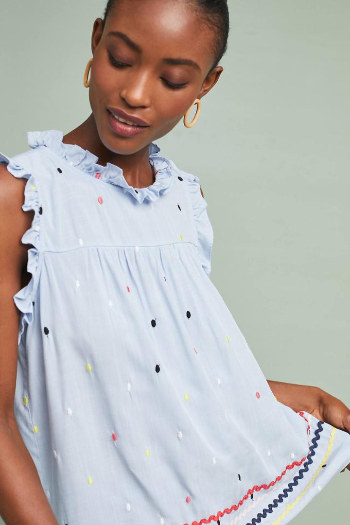 Q & A Jess Ruffled Top