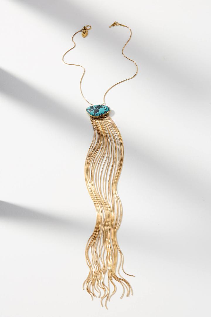 Anthropologie Turquoise Chained Necklace
