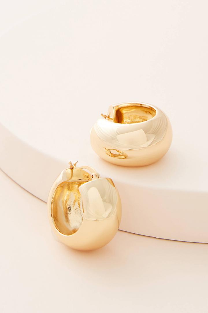 Anthropologie Janelle Huggie Hoop Earrings