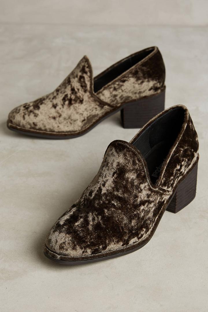Jeffrey Campbell Velvet Smoking Slipper Heels