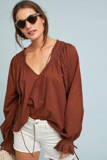 Kinga Csilla Esmeralda Peasant Top