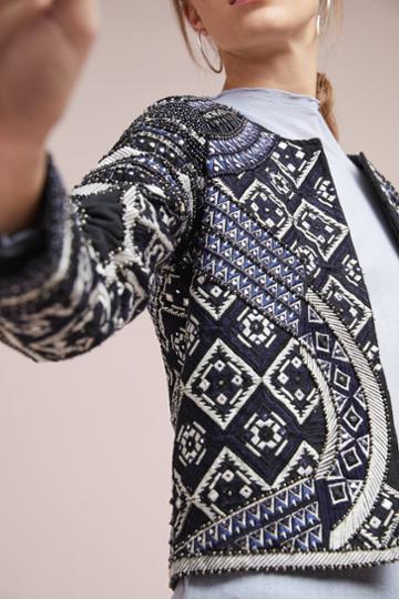 Bendito Pie Embellished Quilted Jacket