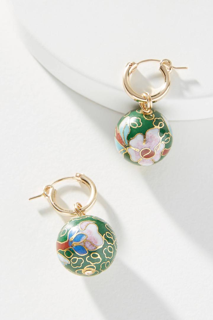 Nst Studio Cloisonne Hugger Hoop Earrings