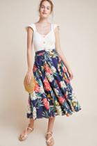 Eva Franco Beaded Floral Maxi Skirt