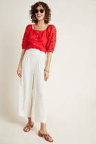Anthropologie Buttoned Wide-leg Pants