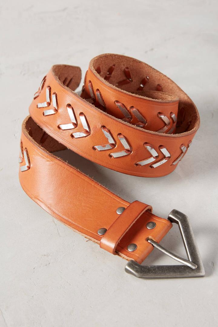 Linea Pelle Woven Arrow Belt