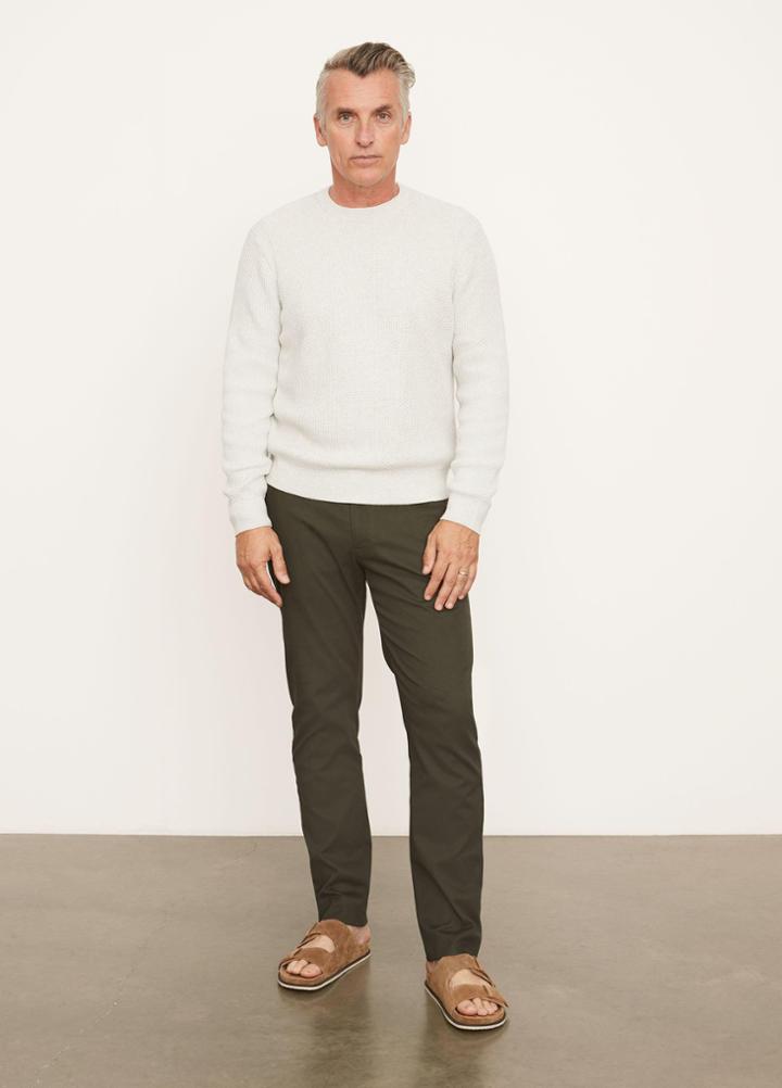 Vince Cotton Arrow Stitch Crew