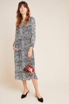 Anthropologie Zakee Shariff Viva Leopard Silk Midi Dress