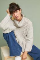 Cupcakes And Cashmere Fringed Cable Sweater
