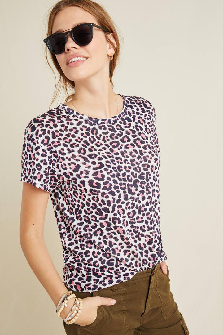 Zadig & Voltaire Leopard Linen Top