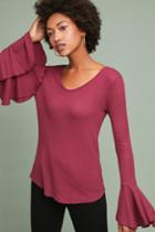 Anthropologie Waffle Knit Long-sleeved Tee