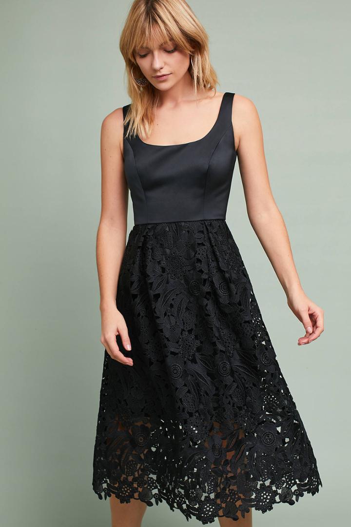 Shoshanna Laced-bottom Dress