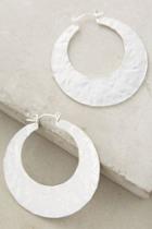 Anthropologie Hammered Crescent Hoops