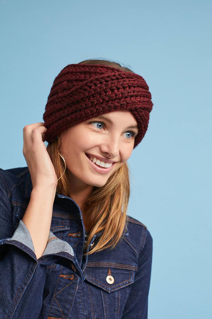Anthropologie Twisted Knit Earband