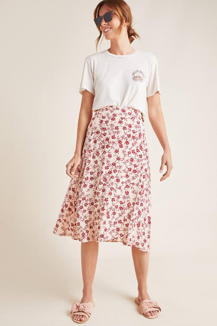 Faithfull Valois Floral Wrap Skirt