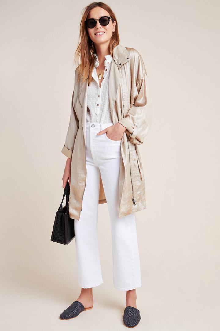 Anthropologie Champagne Anorak