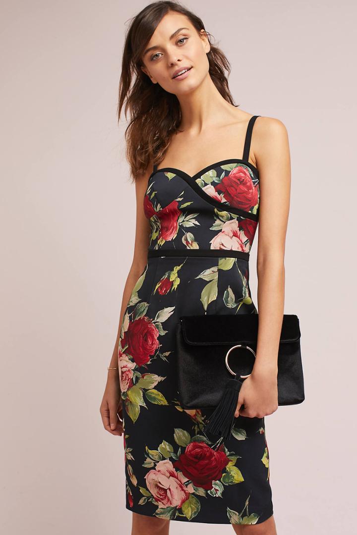 Black Halo Petite Floral Sheath Dress