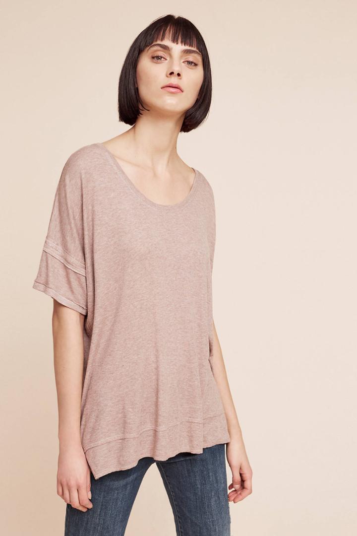 Bordeaux Dolman Ribbed Top