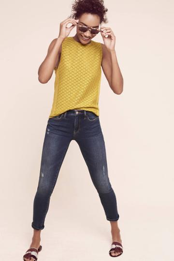 James Coviello Eyelet Crewneck Tank