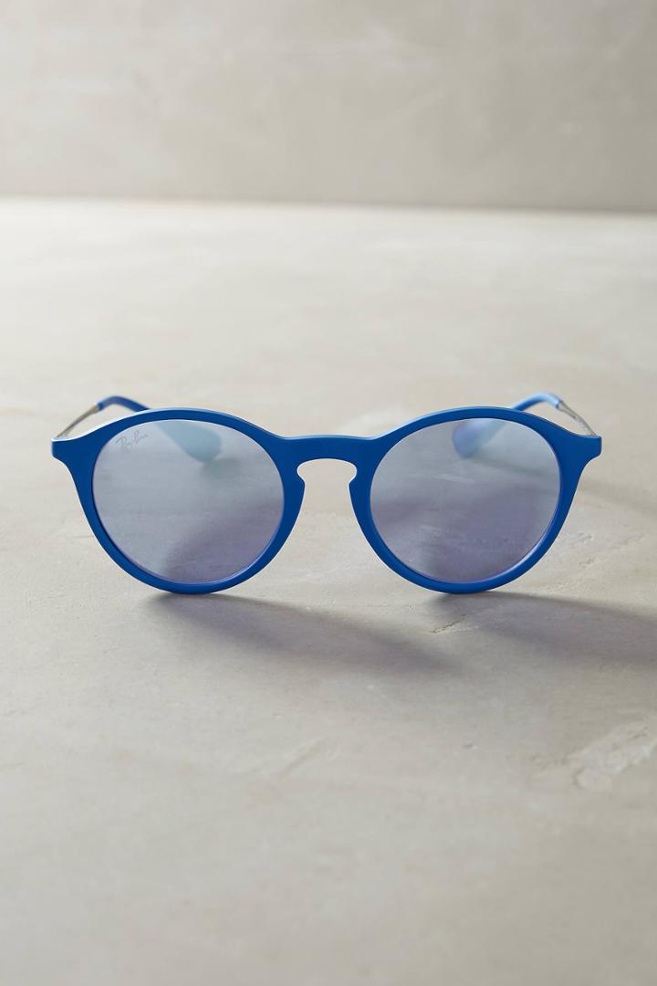 Ray-ban Round Matte Mirrored Sunglasses
