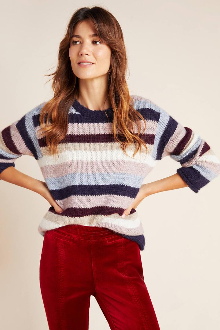 Velvet By Graham & Spencer Calista Striped Sweater