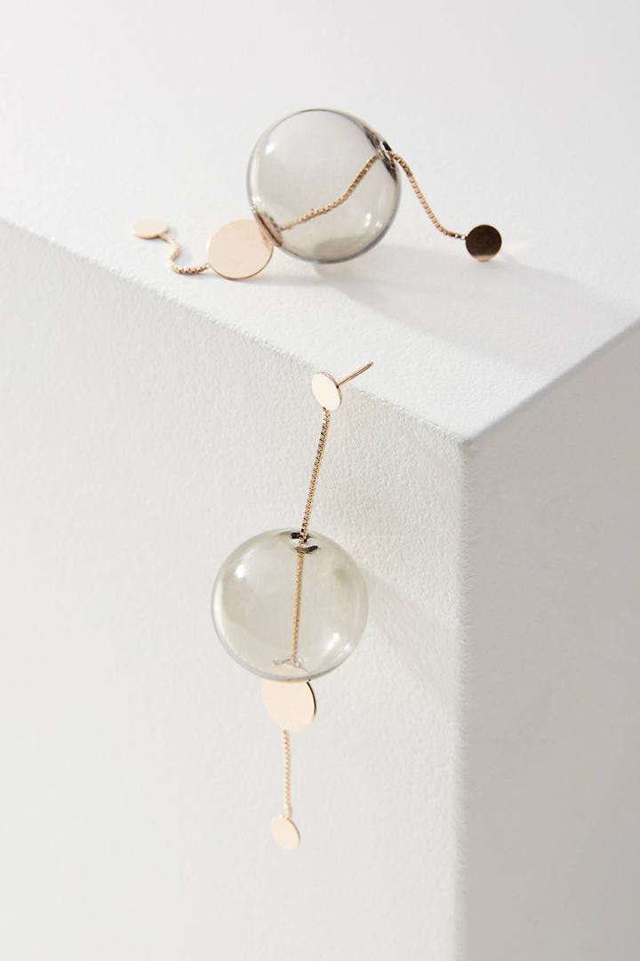 Anthropologie Glassy Long Drop Earrings